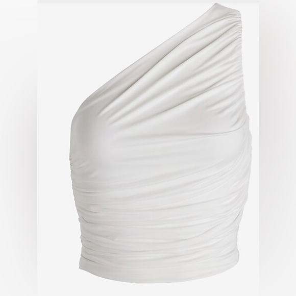 NWT Express Women matte jersey ruched Skirt & Ruched One Shoulder Top Sz M - Picture 2 of 8